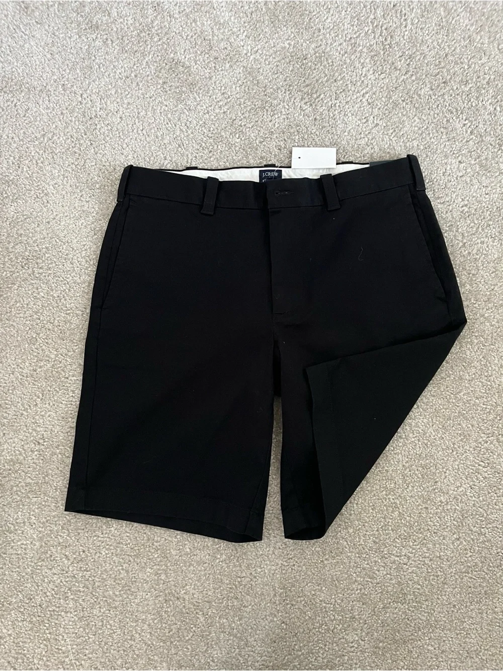 J. Crew Black Flat Front Chino Shorts